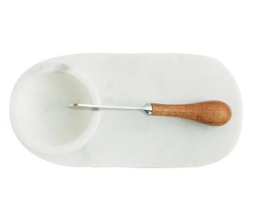 Marble Serving Board w/ Knife