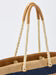 Navy + Straw Stripe Tote