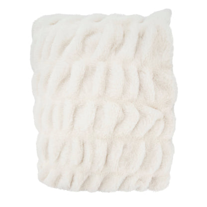 Faux Fur Throw: White