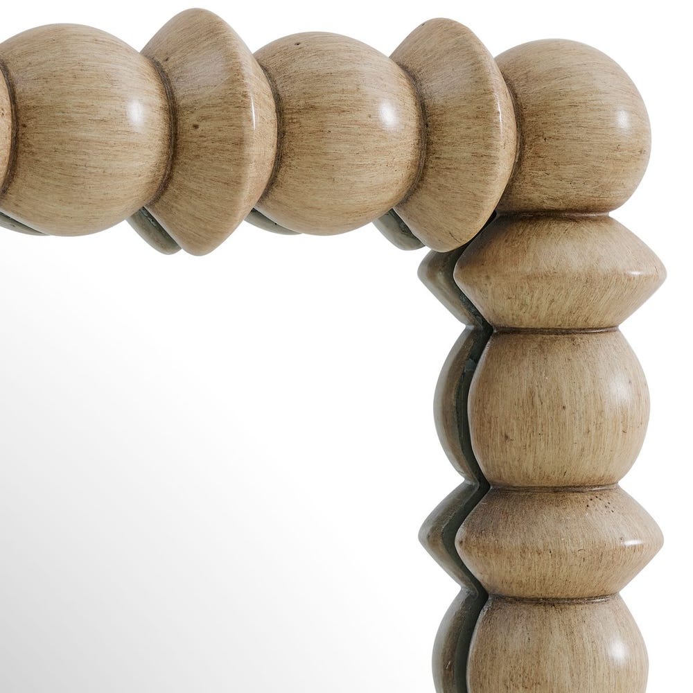 Wood Bead Mirror