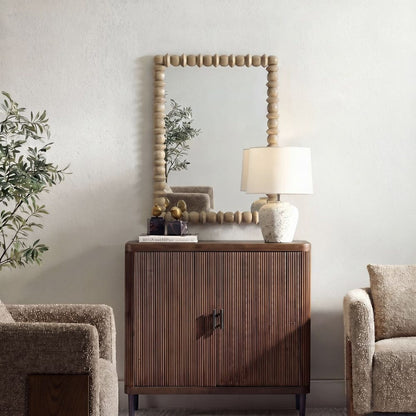 Wood Bead Mirror