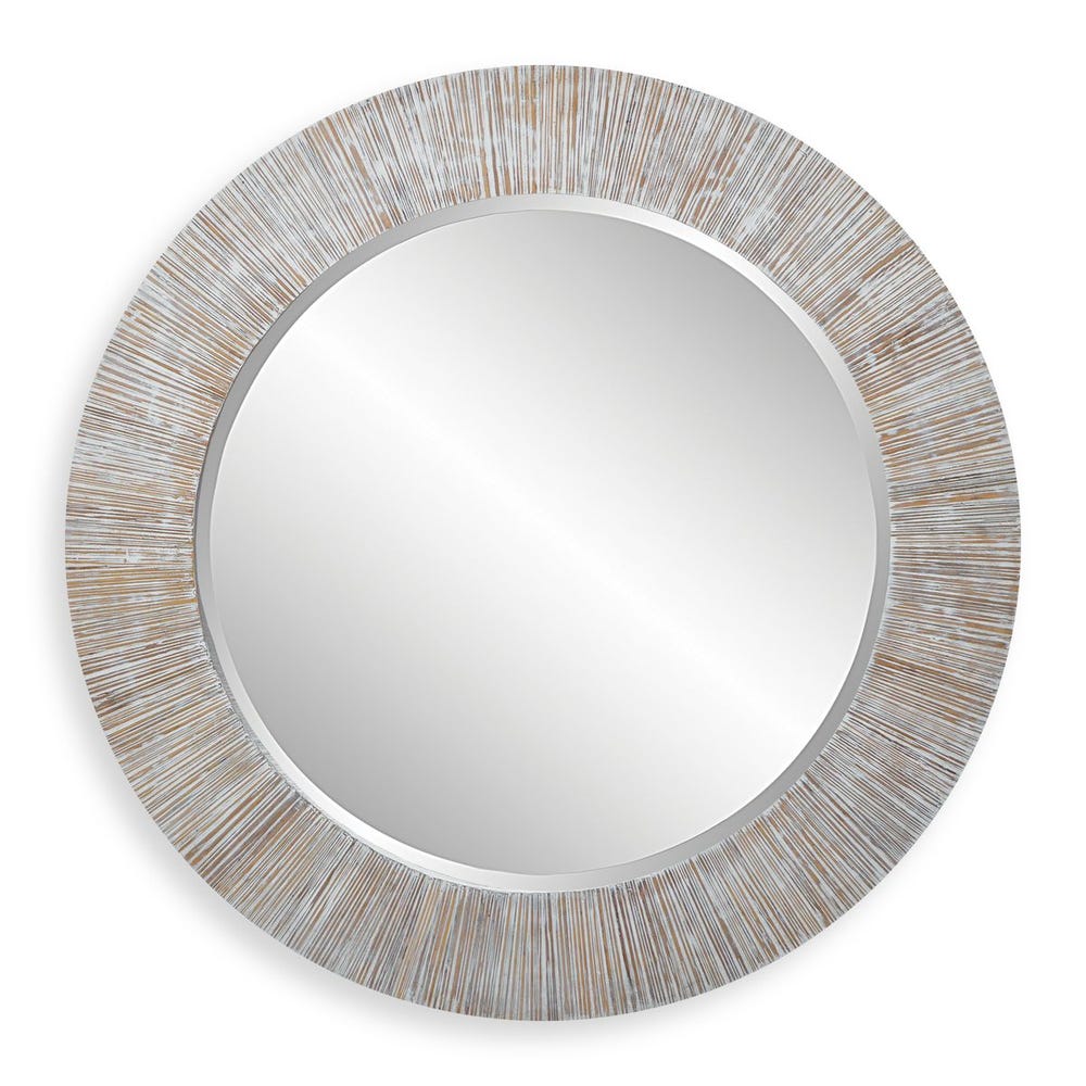 Relaxed Round Bamboo Mirror