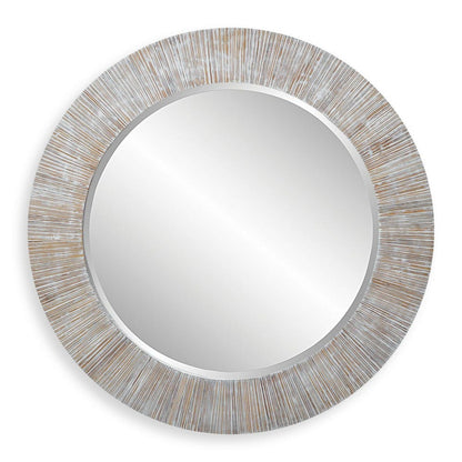Relaxed Round Bamboo Mirror
