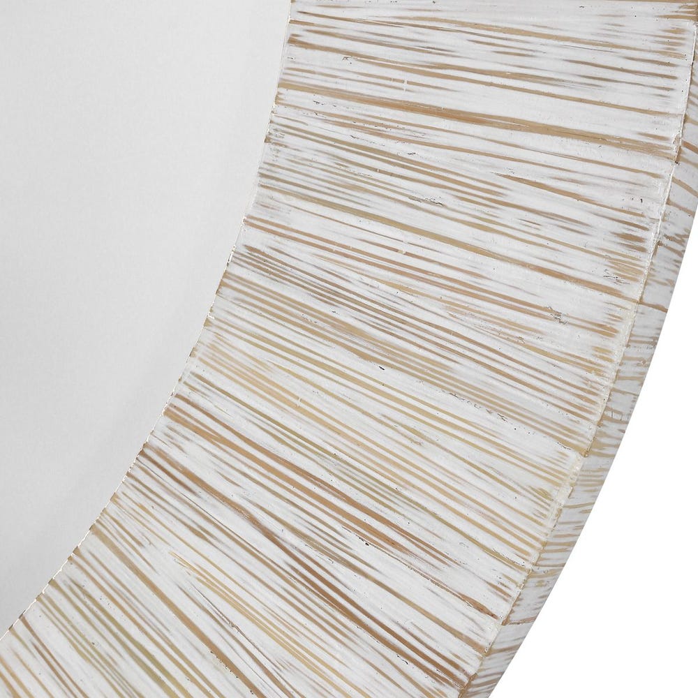 Relaxed Round Bamboo Mirror