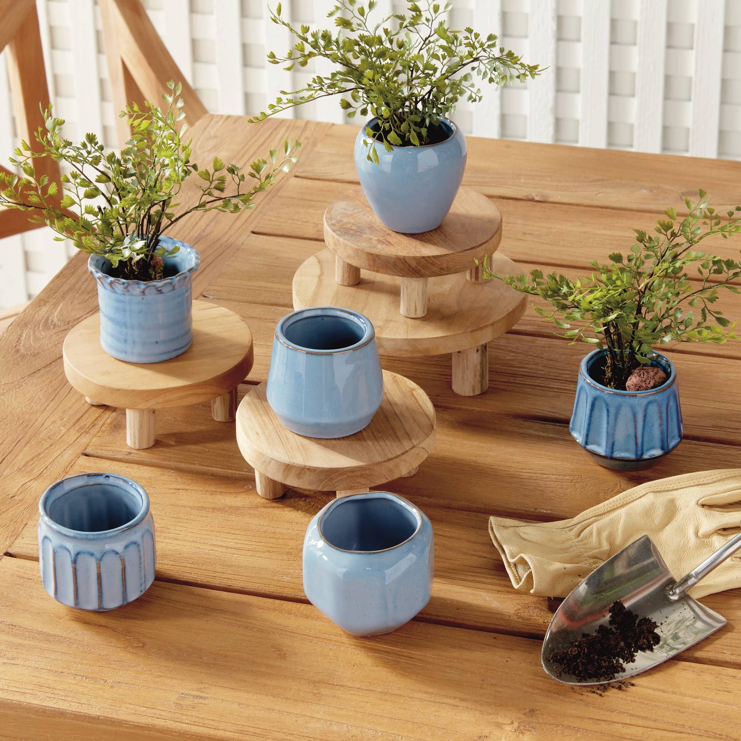 Dezie Mini Pots, Blue