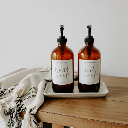 Cream Speckled Stoneware Tray