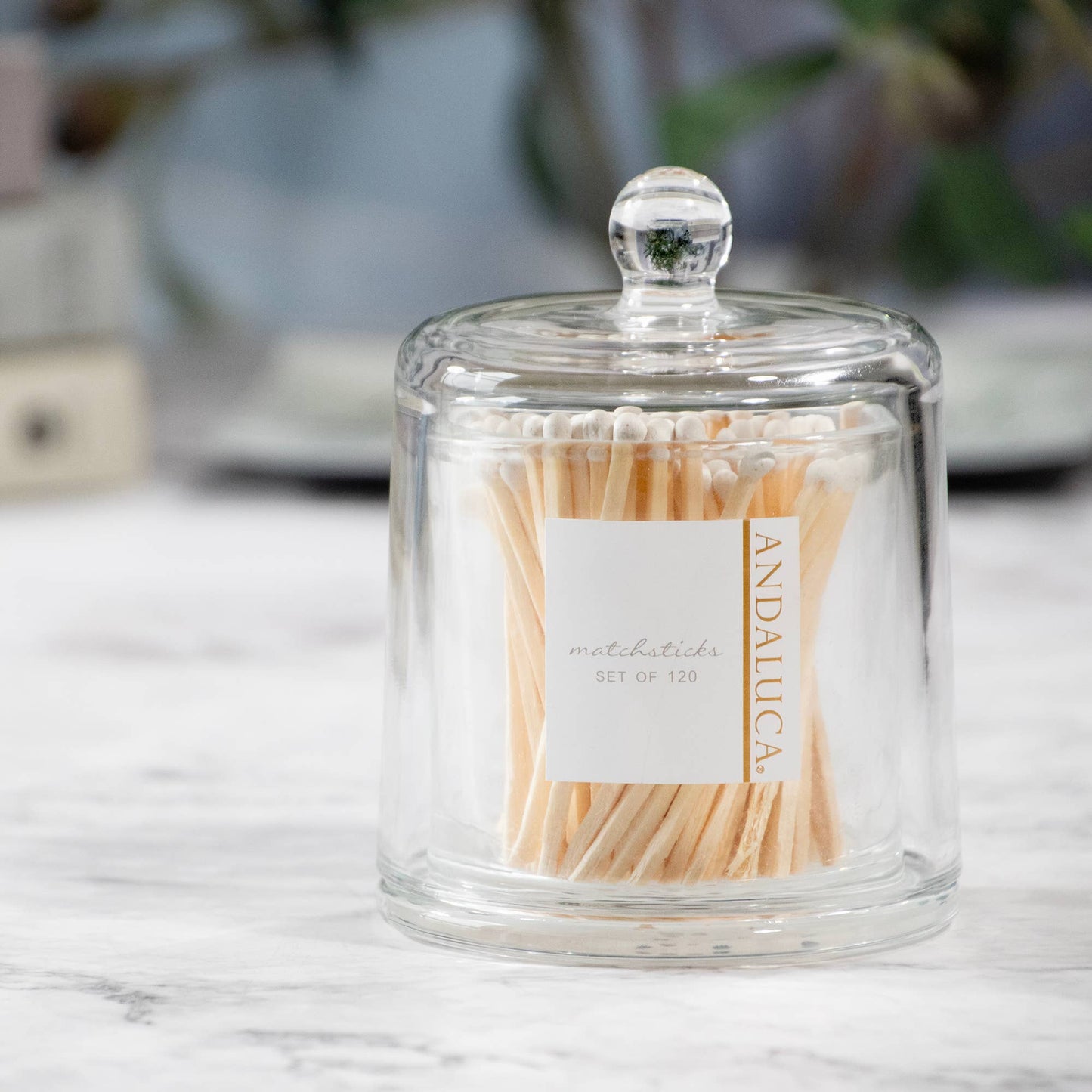 White Matches in Glass Jar
