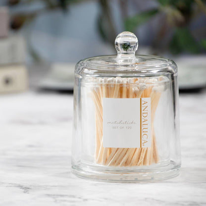 White Matches in Glass Jar