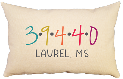Zip Code Dot Pillow in/outdoor