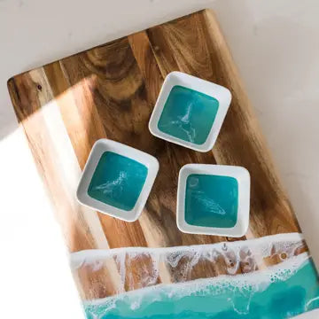 Resin Accented Dipping Bowl