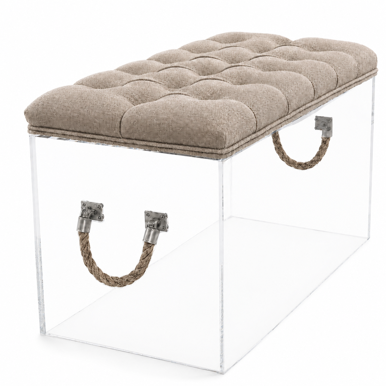 Acrylic Bella Bench w/ Linen