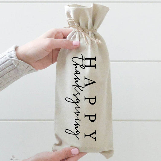 'Happy Thanksgiving' Wine Bag