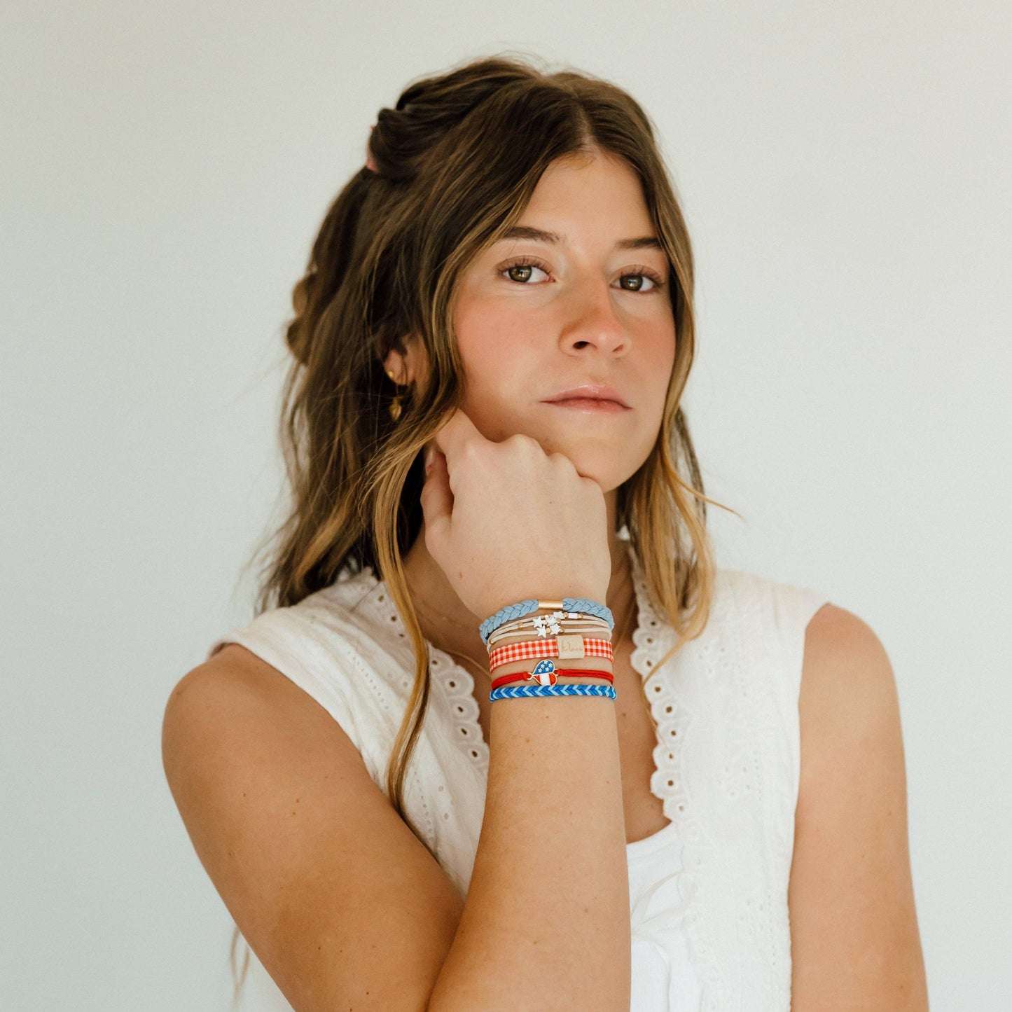 Red, White, Blue Hair Tie/Bracelets