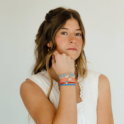 Red, White, Blue Hair Tie/Bracelets