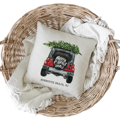 Red Jeep MB Pillow 18" x 18"