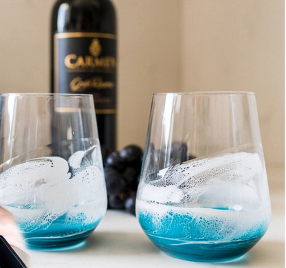 Resin Accented Wine and Entertaining Glasses - Set of 2