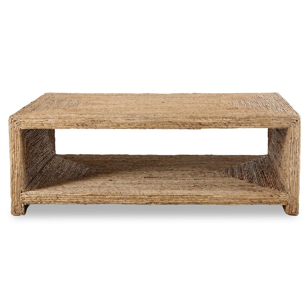 Woven Coffee Table Open Bottom