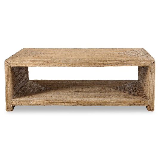 Woven Coffee Table Open Bottom