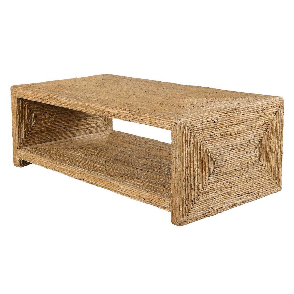 Woven Coffee Table Open Bottom