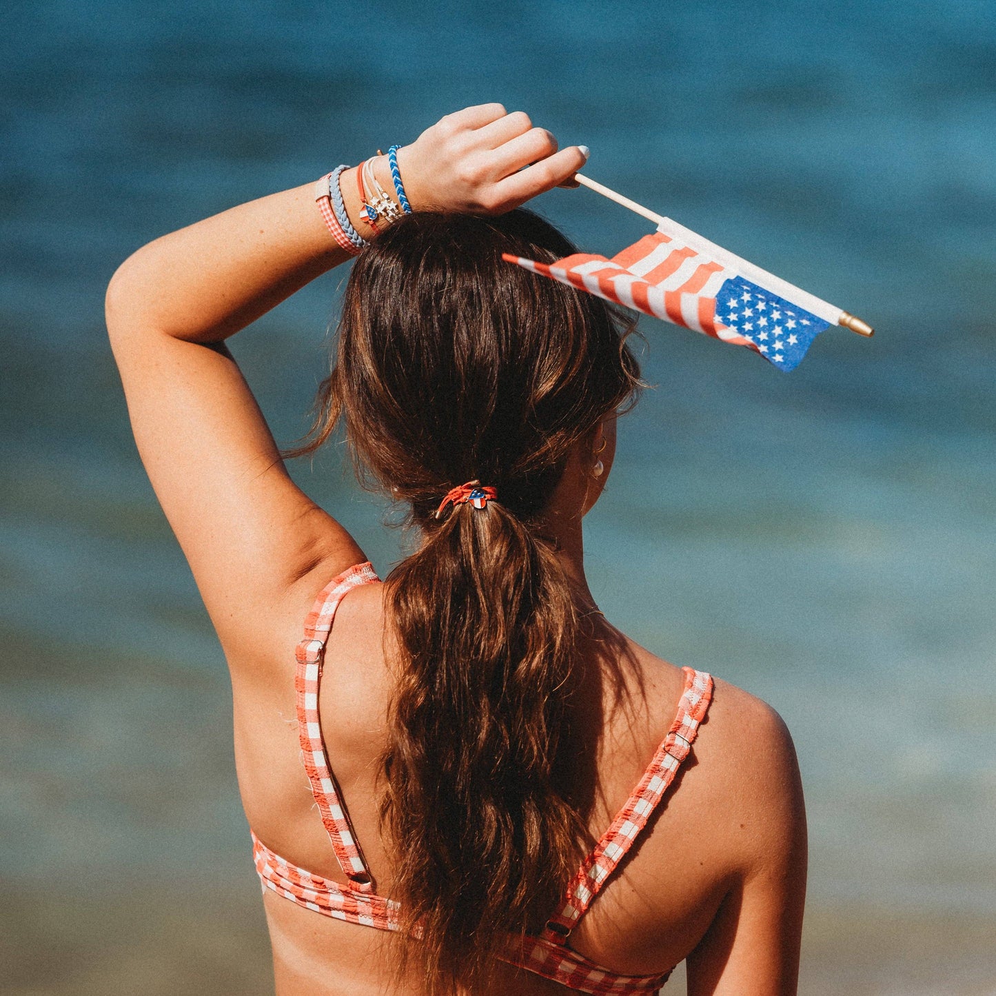 Red, White, Blue Hair Tie/Bracelets