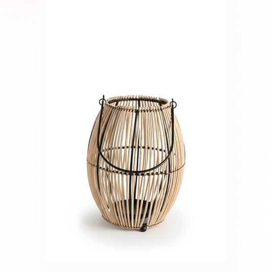 Lantern Iron & Natural Bamboo
