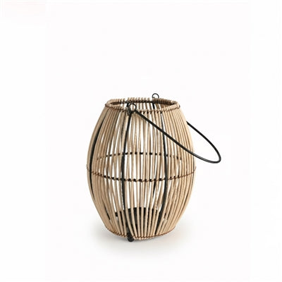 Lantern Iron & Natural Bamboo