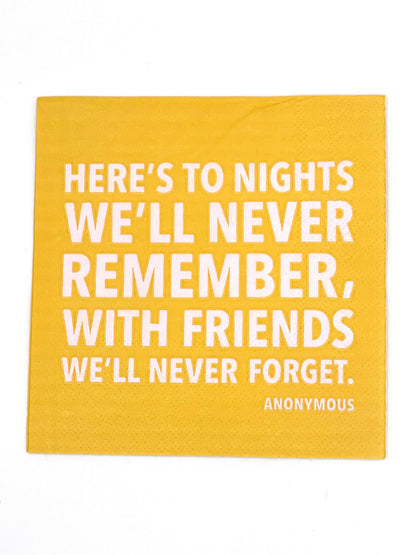 Cocktail Napkins | To Nights