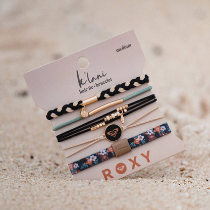 Roxy - Black Beachy Vibe Hair Tie/Bracelets