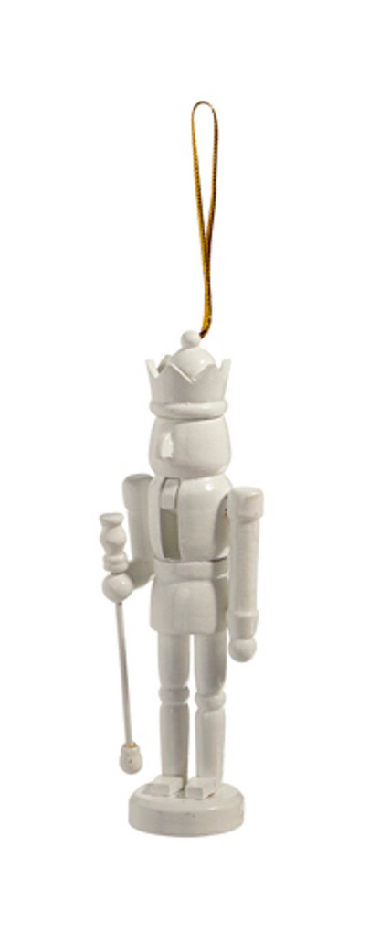 White Nutcracker Ornament