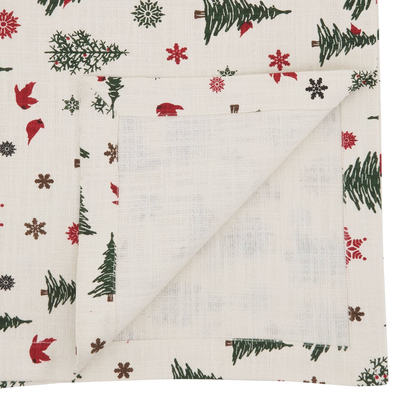 Christmas Tree Runner - Snowflakes Design: Ivory / 14"x72"