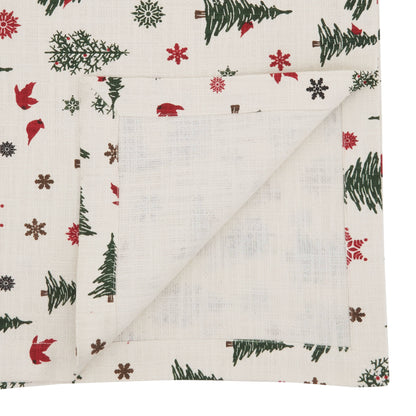 Christmas Tree Runner - Snowflakes Design: Ivory / 14"x72"