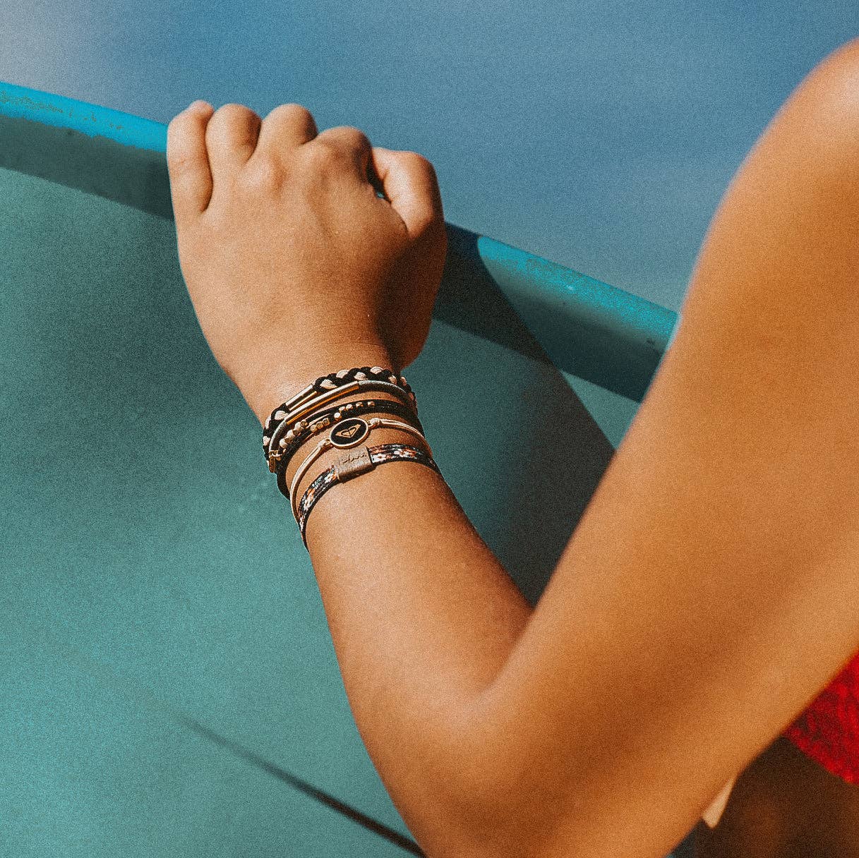 Roxy - Black Beachy Vibe Hair Tie/Bracelets
