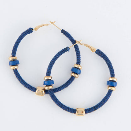 Zephyr Corded Gold Hoop Earrings: Marlin