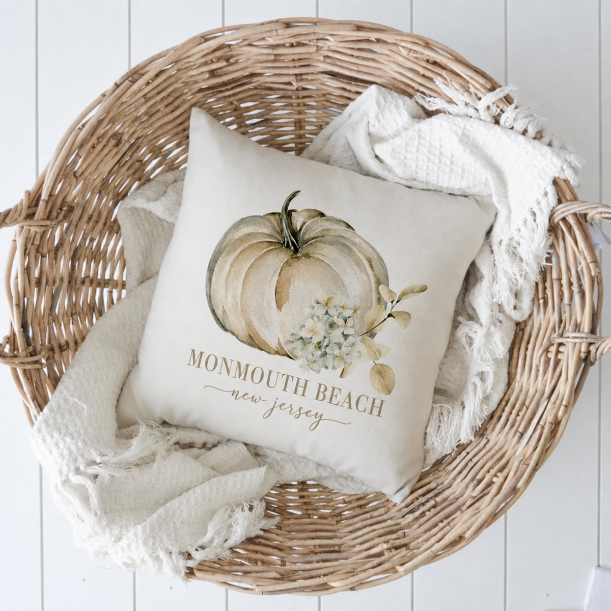 Pumpkin Pillow - Monmouth Beach