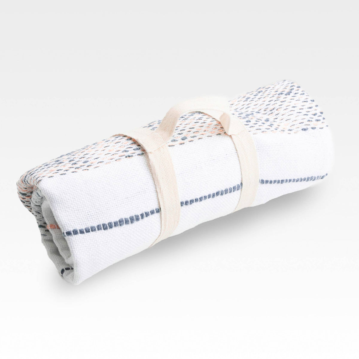 Indoor/Outdoor Recycled Woven Throw Blanket: Tidal Teal