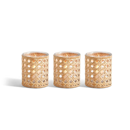 Cane Webbed Tealight Candleholder/Vase