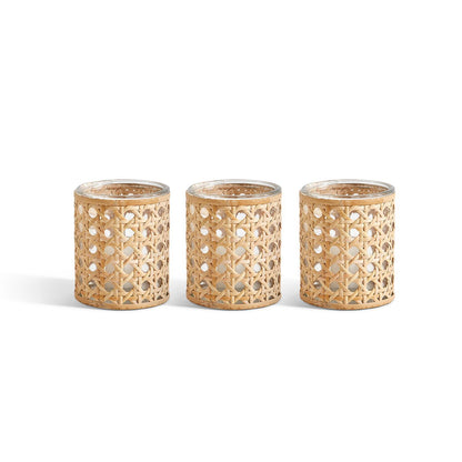 Cane Webbed Tealight Candleholder/Vase