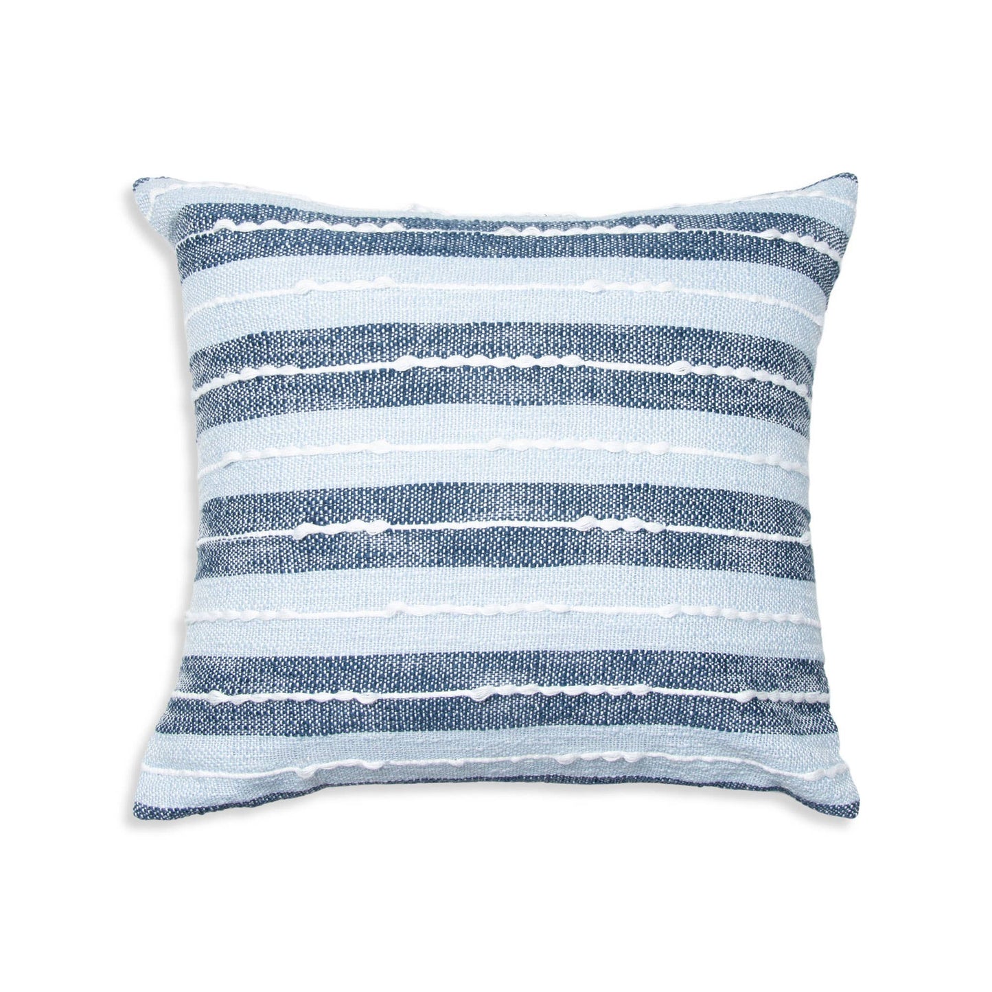 Romy  Striped Indoor/Outdoor  Pillow: Blue