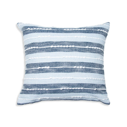 Romy  Striped Indoor/Outdoor  Pillow: Blue