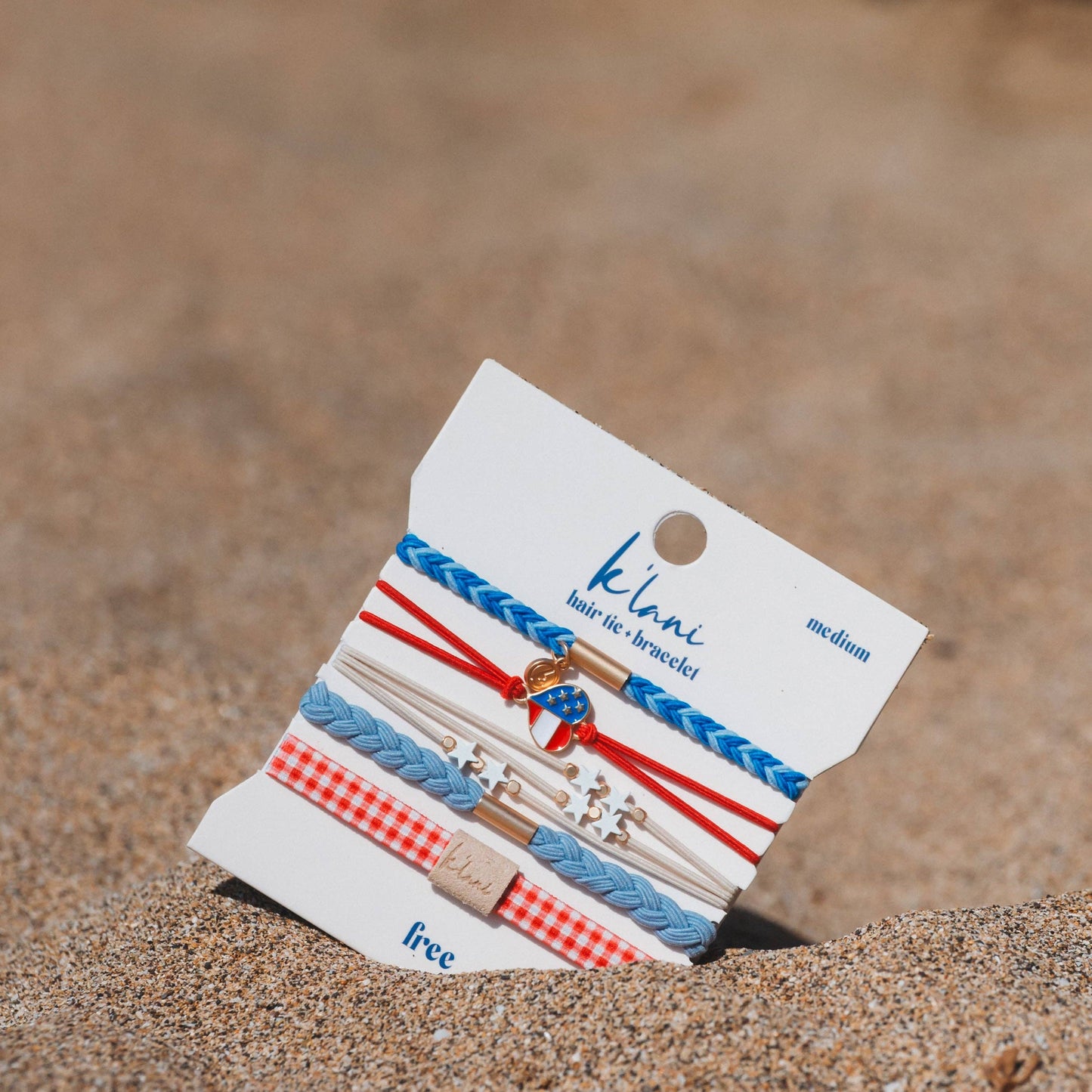Red, White, Blue Hair Tie/Bracelets
