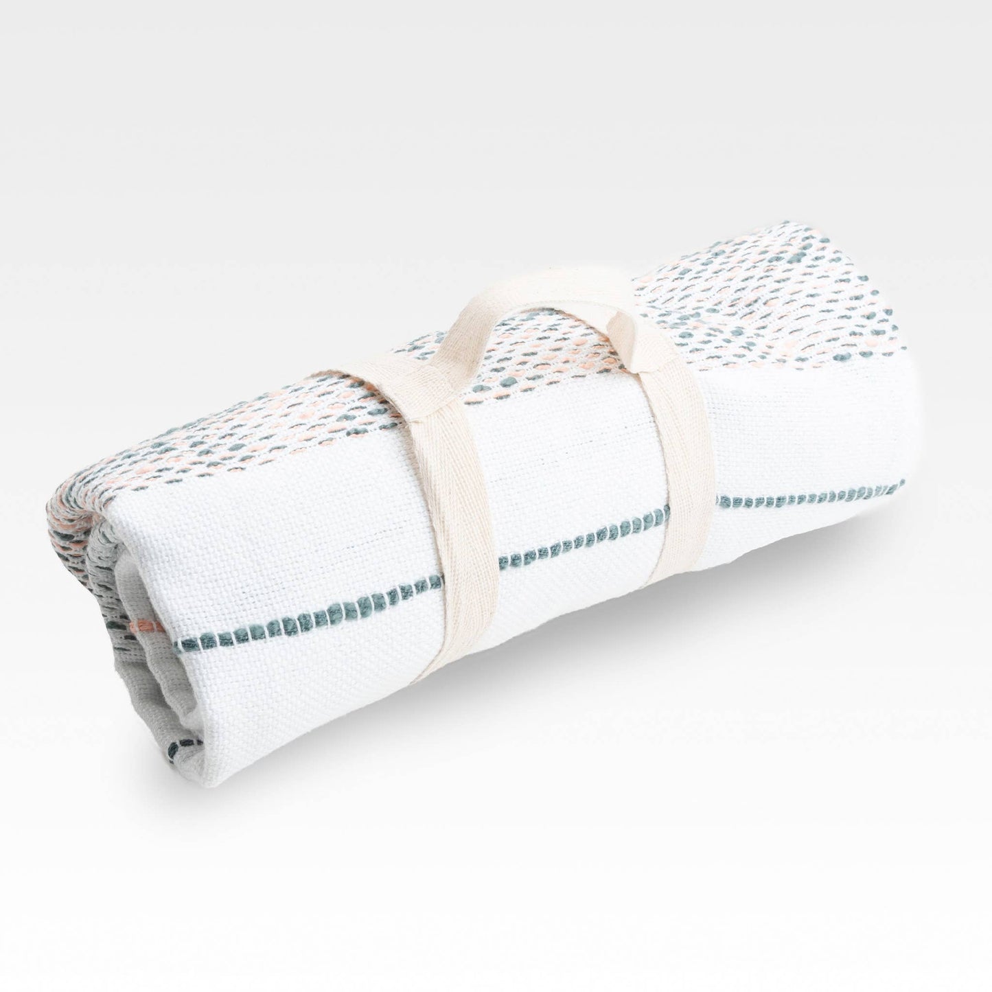 Indoor/Outdoor Recycled Woven Throw Blanket: Sage