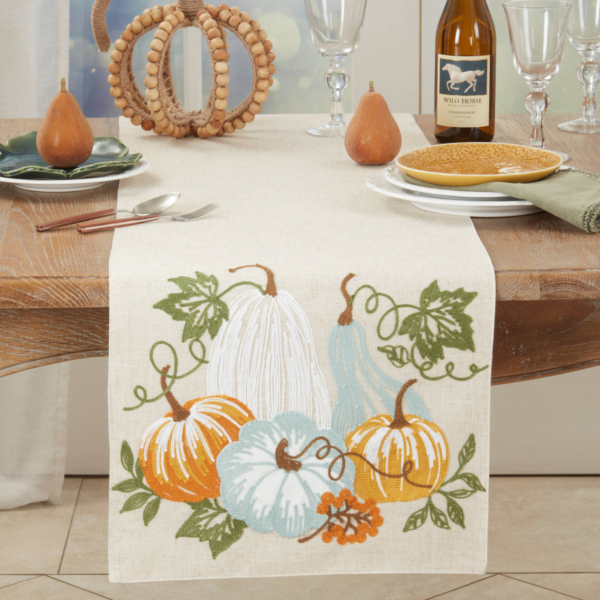 Harvest Pumpkin Table Runner