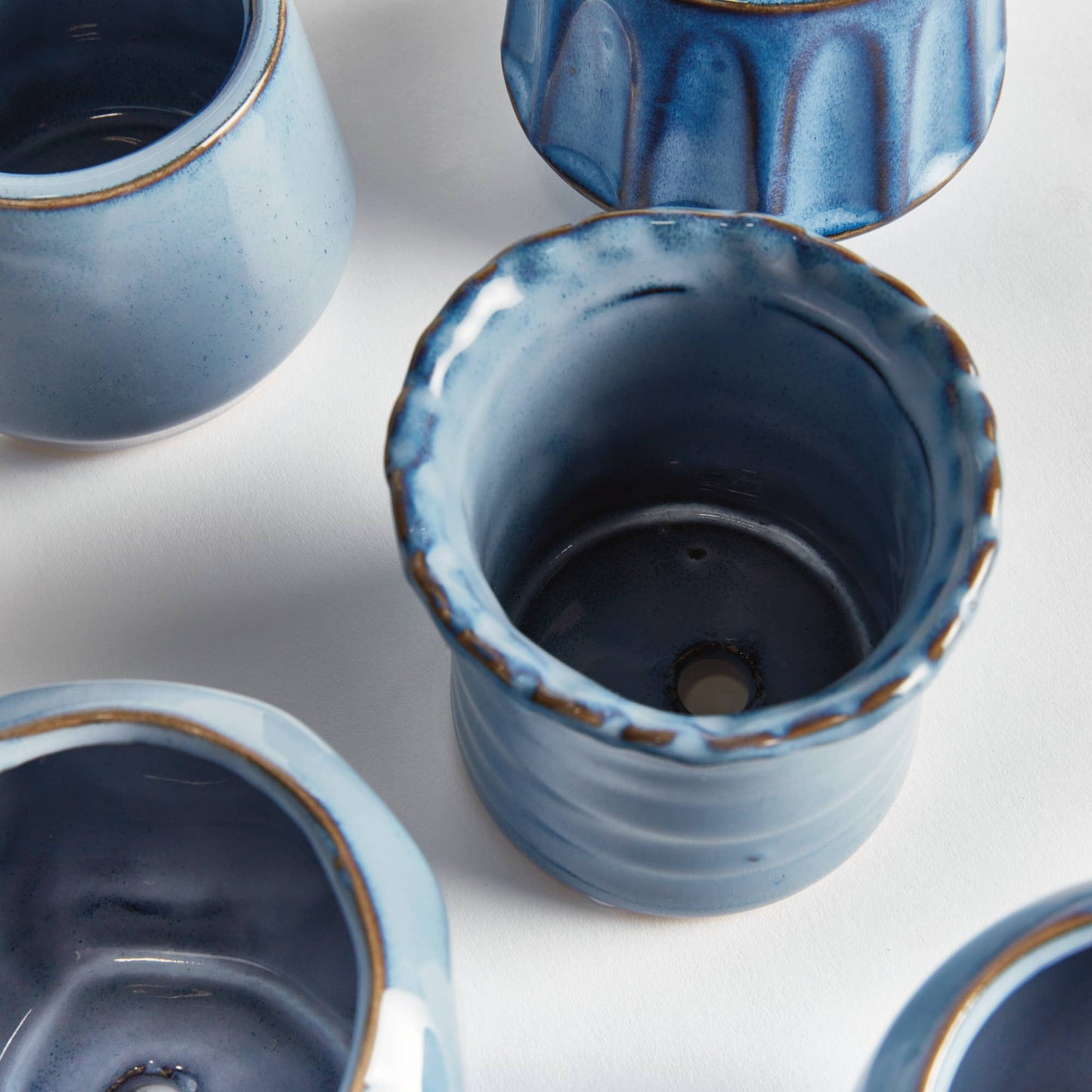 Dezie Mini Pots, Blue