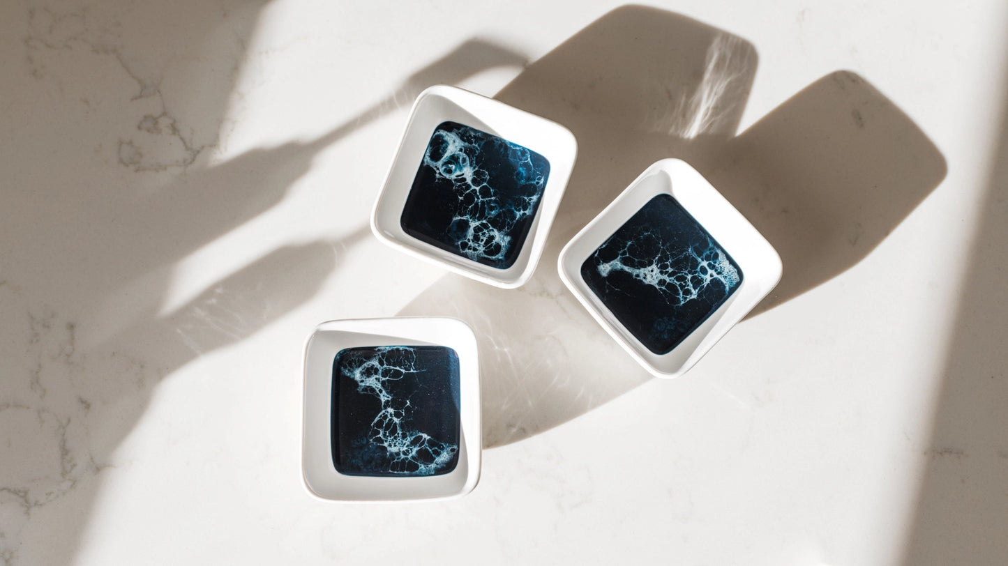 Resin Accented Dipping Bowl