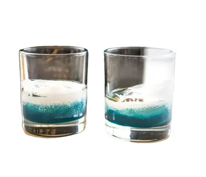 Resin Coated Lowball Glasses S/2