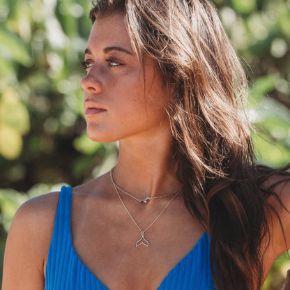"Protect" Gold Whale Tail Necklace Set