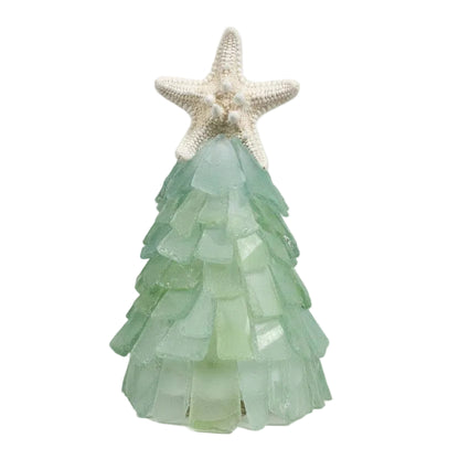 Seaglass Trees w/ Starfish + lights