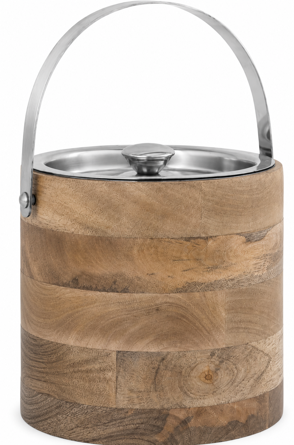 Natural and Stainless Ice Bucket