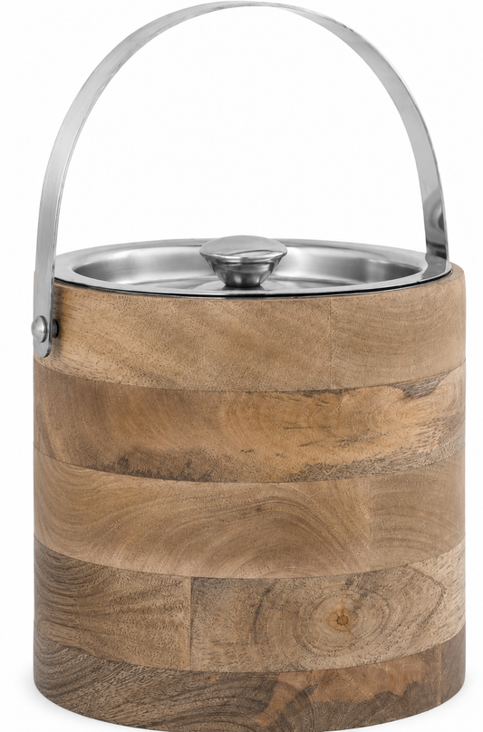 Natural and Stainless Ice Bucket