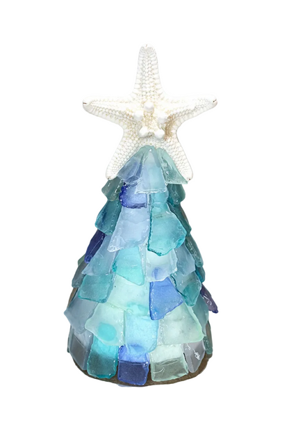 Seaglass Trees w/ Starfish + lights
